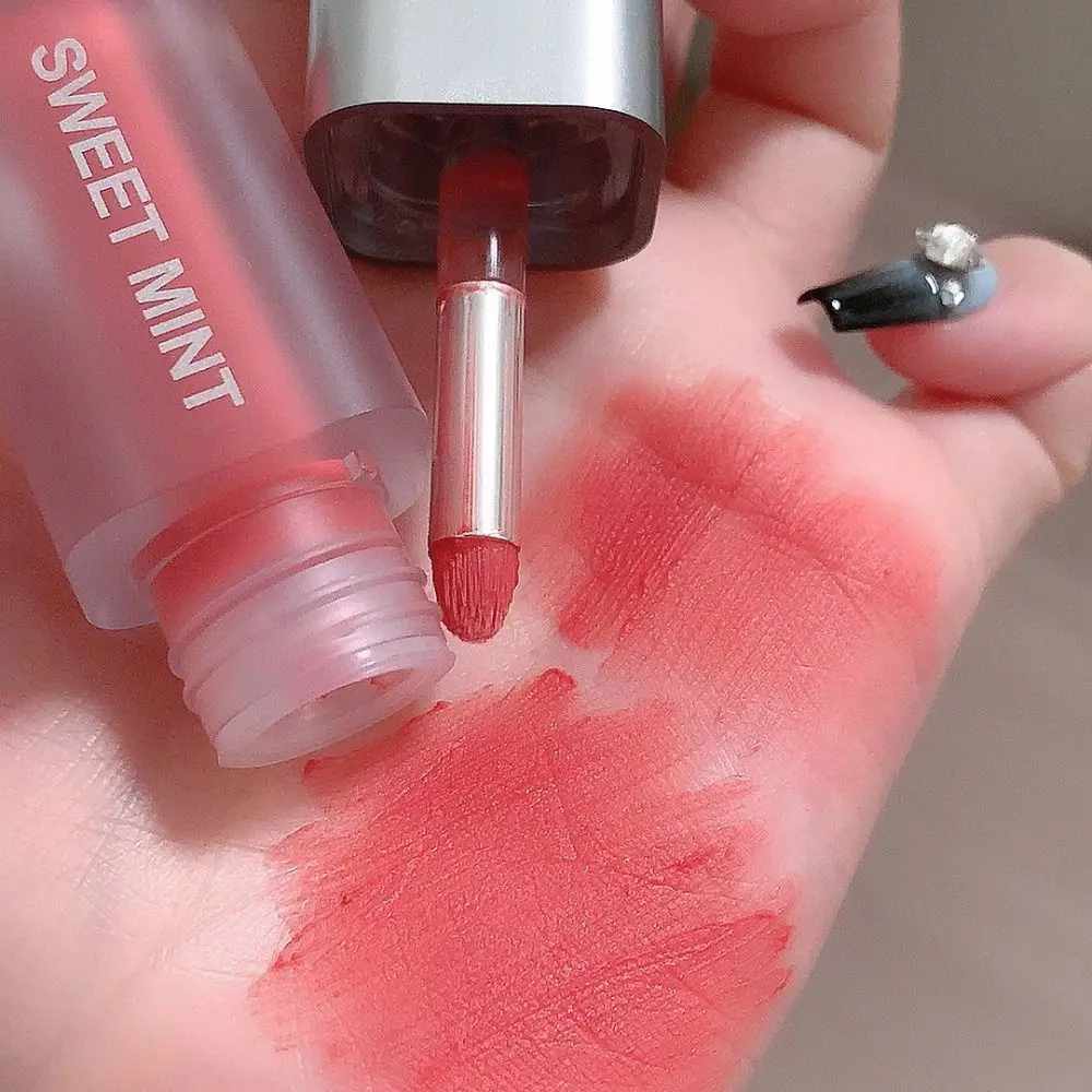 Portable Non-stick Cup Lip Gloss Long Lasting Cheek Mud Lip Plumper Matte Tinted Lip Lipstick Lip Makeup Cosmetics