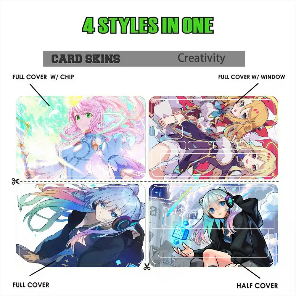 Monster Strike Game Sticker Film Tape Skin for Credit Card Debit Card Cartoon Waterproof