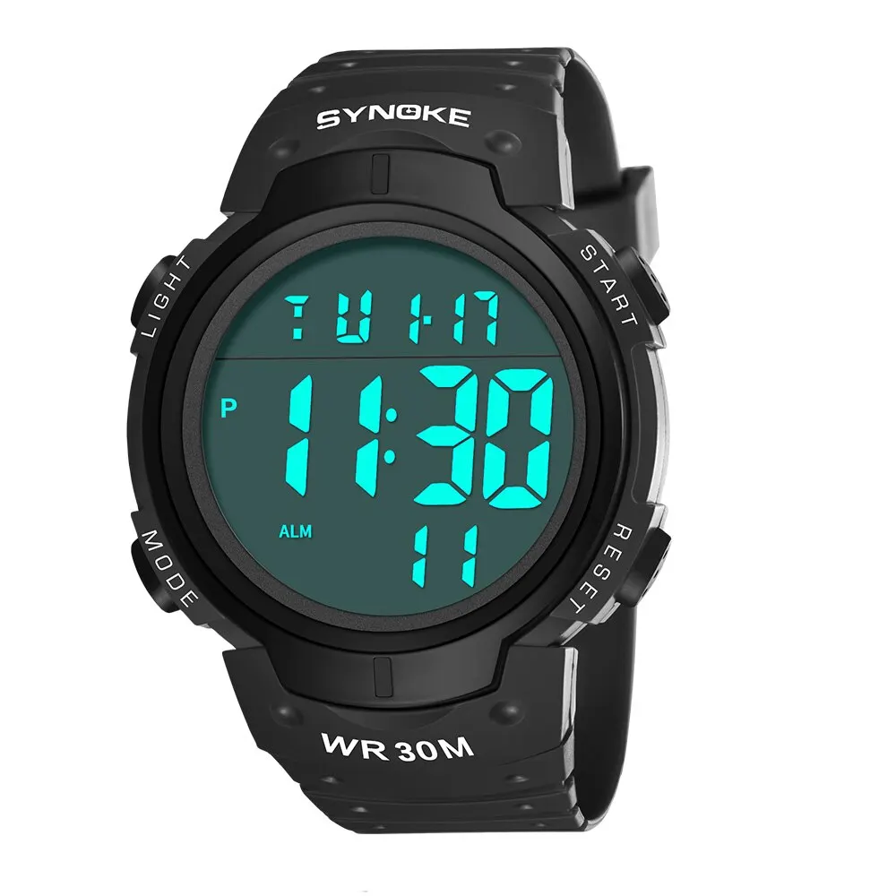 SYNOKE Outdoor Sport Watch 30M Waterproof Digital Men Fashion MultiFunction Waterproof Digital Watch Men