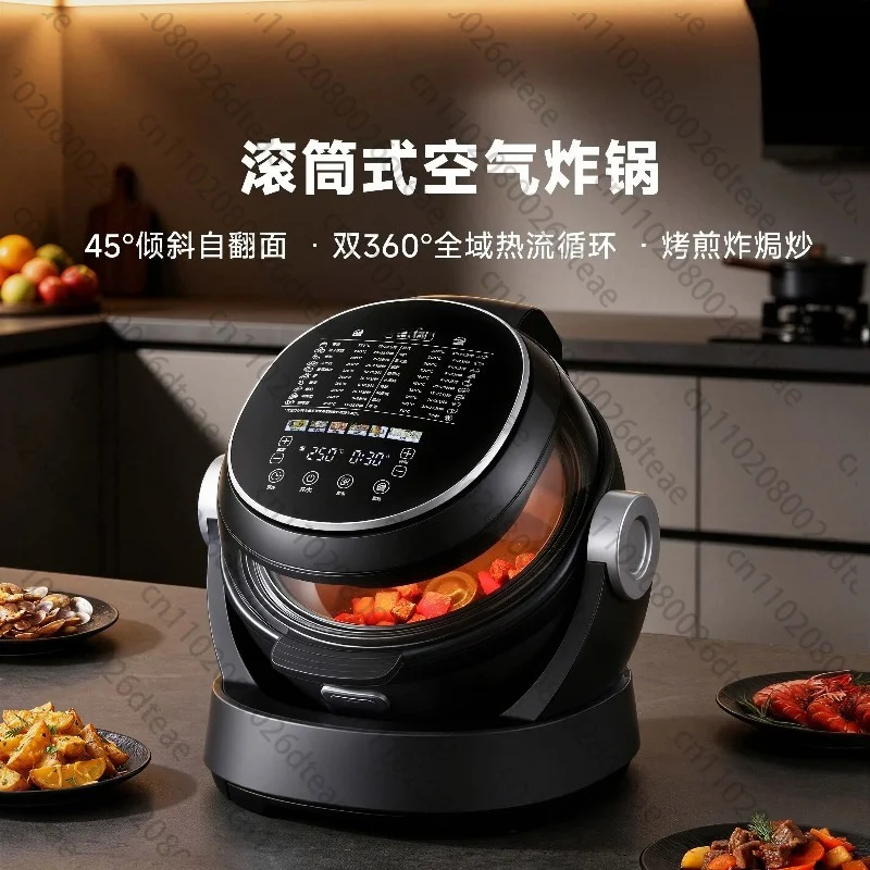Multifunction New Design Digital Dehydration Grill Roast Home Appliance Electric Rolling Smart Air Fryer With Touch Screen