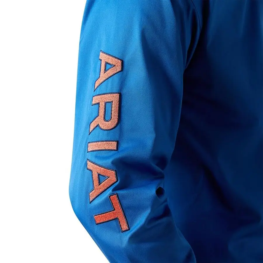 Camisa de ajuste clássico de sarja com logotipo da equipe