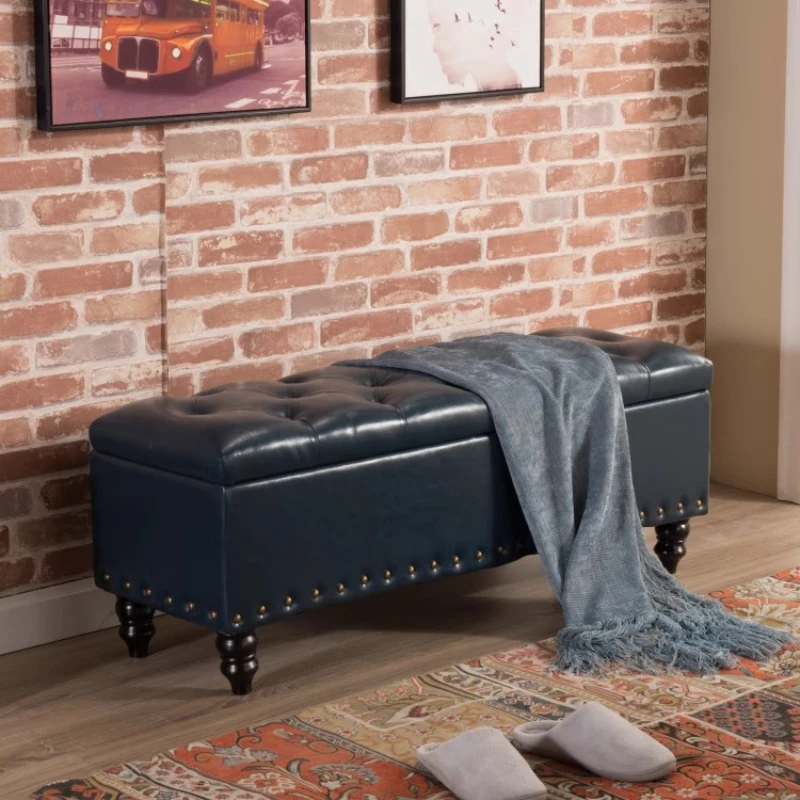 Storage Fitting Room Solid Wood Storage Box European Bedside Sofa Ottomans Bench for Sitting Shoe Changing Stool Shoe Cabinet