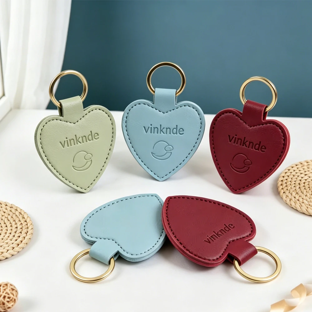 

20/50/100pcs Custom Logo 5x5.8cm Pu Leather Keychain Keyring Blank Promotional Gift Key Holder Heart Shape Keychains in Stock