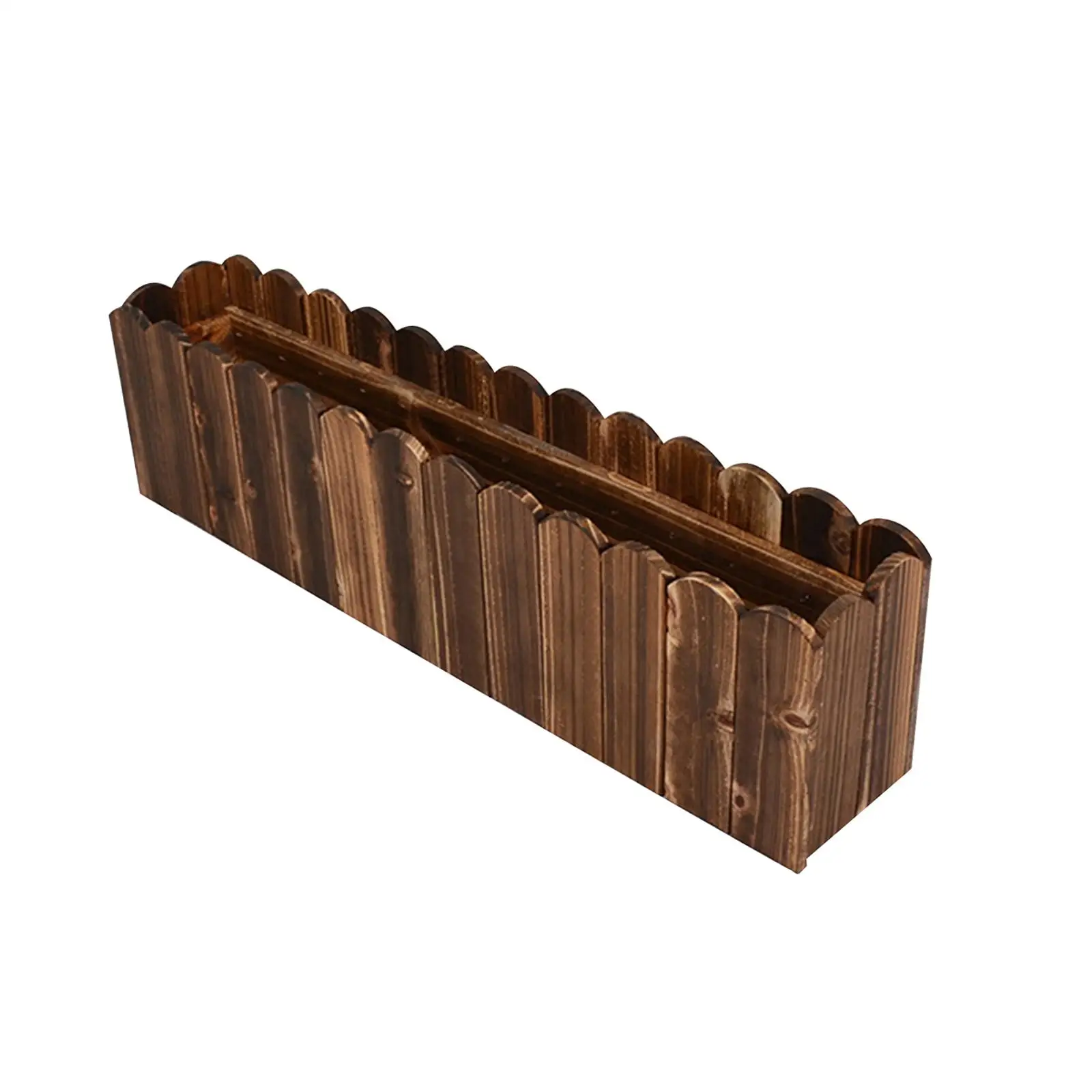 Wooden Flower Pot Wooden Box Rectangular Outdoor Accessories Home Art Decoration