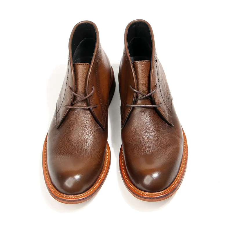 

Genuine Leather Mens Ankle Chelsea Boots Luxury Handmade Quality 2025 Autumn Fashion Comfortable Black Outdoor Social Shoes Man