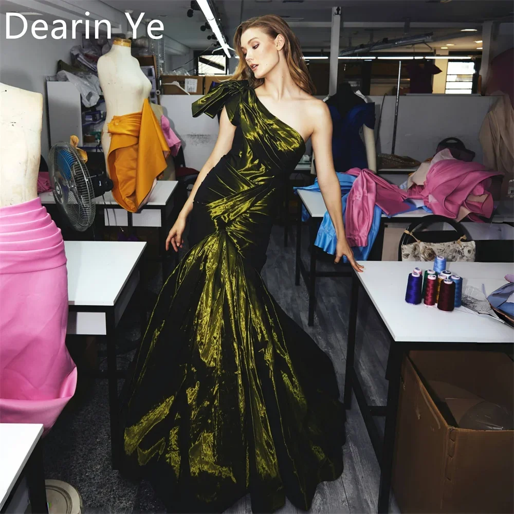 

Customized Prom Gown Dearin One-shoulder Mermaid Floor Length Skirts Bespoke Occasion Dresses Formal Evening Dress Saudi Arabia