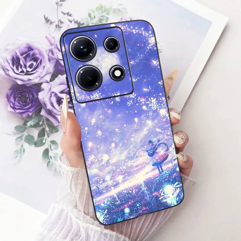 حافظة لهاتف انفينيكس نوت 30 برو X678B الفاخرة التنين الكرتون لينة سيليكون غطاء أسود لهاتف انفينيكس نوت 30 VIP 30i نوت 30 كابا