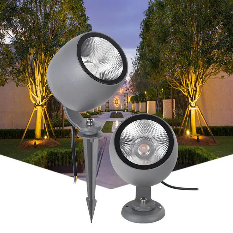 

Waterproof LED Garden Light 10W 20W 30W COB LED Spike Spotlight AC110V 220V DC12V Adjustable for Garden Yard Building Wall Lamp