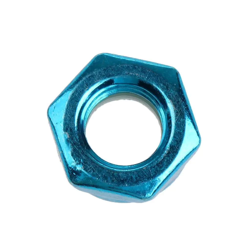 Tuercas de tornillo de eje de rueda de monopatín, accesorios para Longboard, azul, 8 piezas, paquete de 4 a 6 unidades