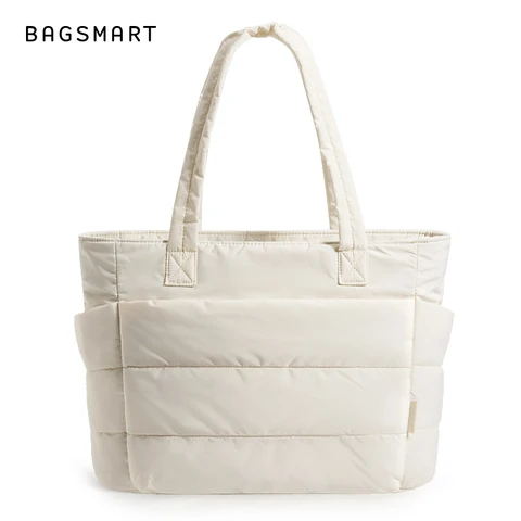BAGSMART женская сумка однотонная большая сумка для поездок на работу колледж мягкая сумка на плечо для отдыха простые женские сумки для путешествий