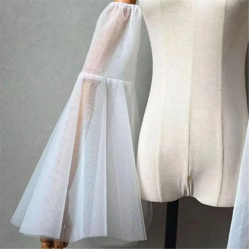 

652F Прозрачные расклешенные рукава Декоративные аксессуары для вечернего свадебного платья