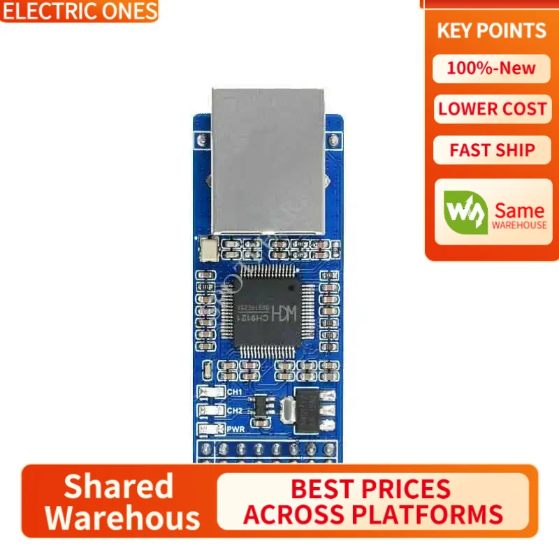

【Waveshare genuine】2-CH UART To Ethernet Converter Serial Port Transparent Transmission Module 2-CH UART TO ETH