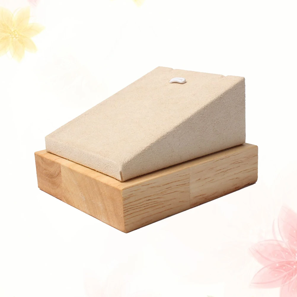 

Подставка для ювелирных изделий из цельного дерева, органайзер для ожерелья, стеллаж для хранения сережек, держатель для ювелирных изделий (светло-желтый)