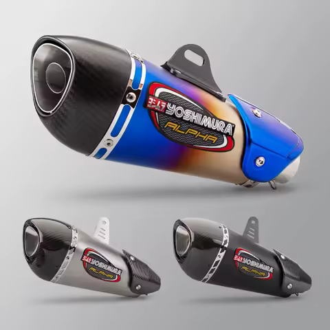 Motorcycle Exhaust Yoshimur Alpha Carbon Fiber Muffler Escape Link Pipe with DB Killer For R1 NINJA400 R6 tmax Z1000 CBR650R R3