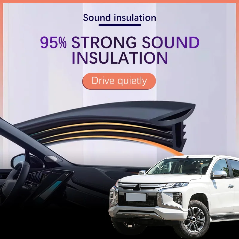 Car Dashboard Sealing Strip Interior Auto Noise Sound Insulation Rubber Trim Weatherstrip For Mitsubishi L200 ASX Lancer