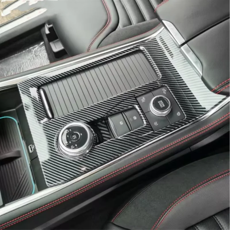 

LHD Central Control Gear Shift Panel Frame Decoration Cover Trim For Ford Explorer 2023-2024 ABS Carbon Fiber Accessories Interi
