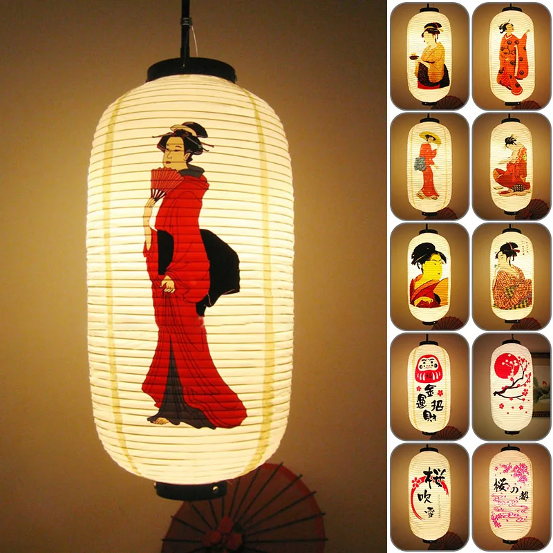 

Japanese Style Lantern PVC Waterproof Sushi Lantern Sashimi Cuisine Ramen Sake Izakaya Festival Outdoor Decor Hanging Lantern