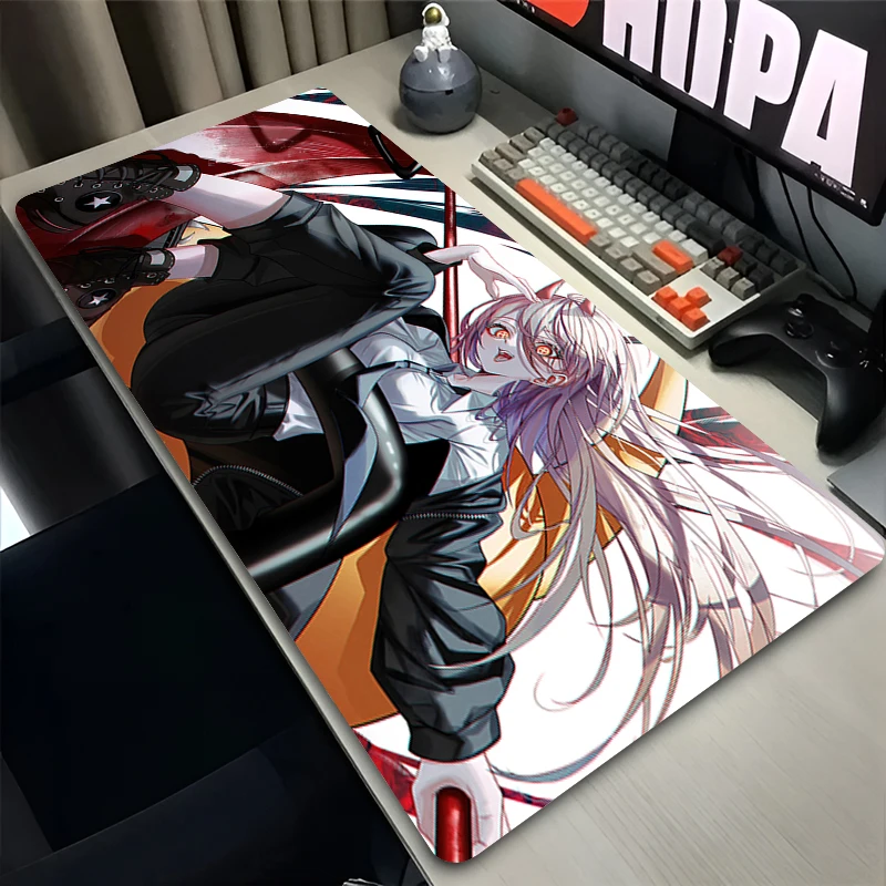 Mouse Pad Non Slip Rubber Mousepad Laptop Gamer Cabinet Keyboard Pad C-chainsaw Man Power Office Computer Gaming Desk Mouse Mat