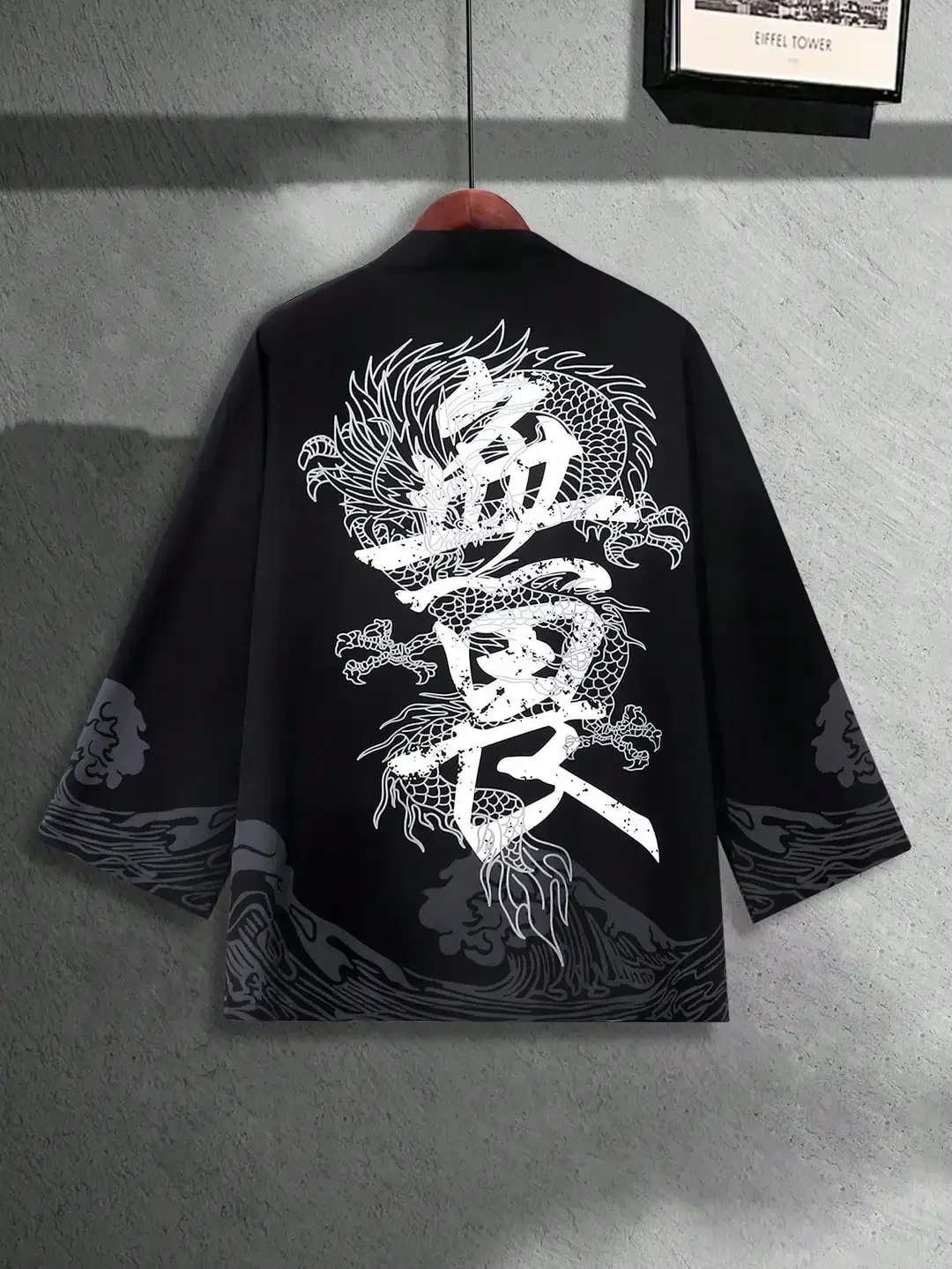 RANMARU KIMONO Men's Summer Short-sleeved Printed Shirt Shirt Fashion National Trend Harajuku Retro Cardigan and Clothing