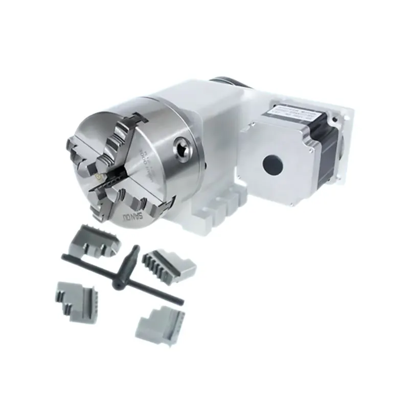 Durable 3 Jaw/4 Jaw CNC Dividing Head Quick Indexing and Safe Performance
