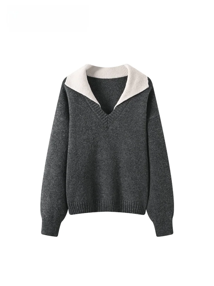 

Cara CLUB plus Size Long Sve Knitwear Casual Loose Top for Women Autumn Winter New Sle Fat Sister Lazy Sle Leisurely L...