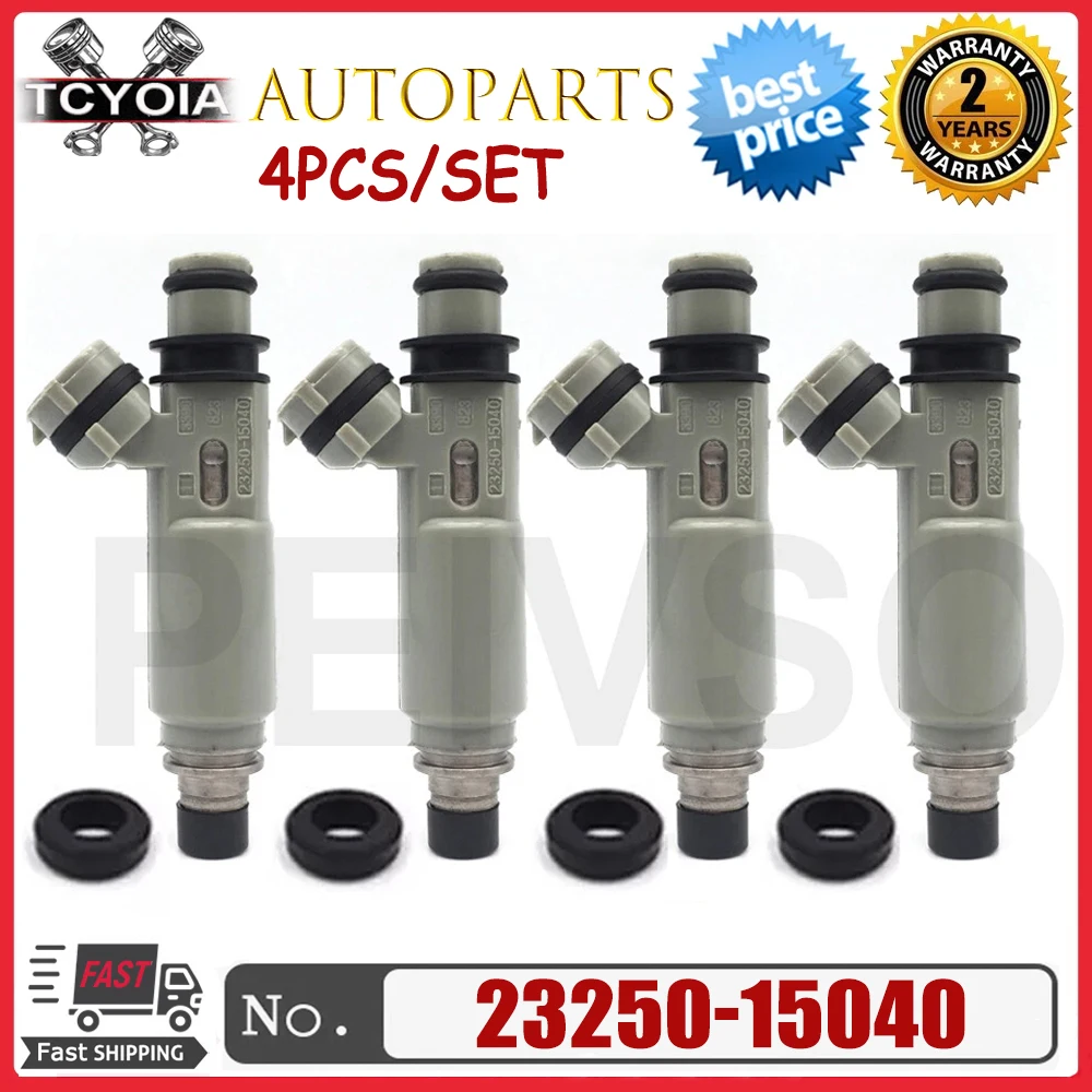 4Pcs/Lot 23250-15040 Brand New 23209-15040 Fuel Injector Nozzle for TOYOTA Corolla 1.6L 4A-FE For SOLUNA 2325015040 2320915040