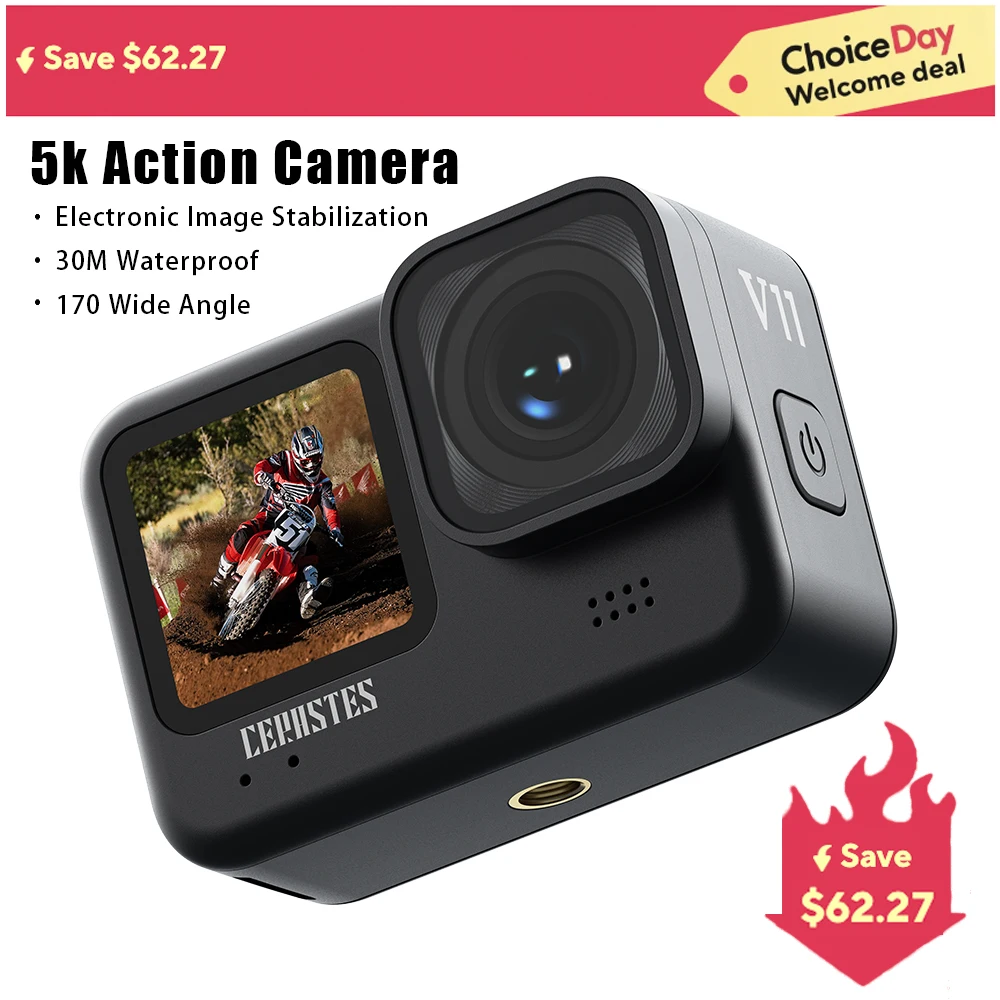 

5K 4k action camera Support Wi-Fi and wireless remote control For motorcycle helmets Sport camera Camera vlog for go pro cam