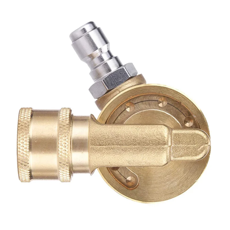 

AB47-4500PSI Pivoting Coupler 1/4In Quick Connection For Pressure Washer Attachment Gutter Cleaning Adaptor 240Degree 7 Gears
