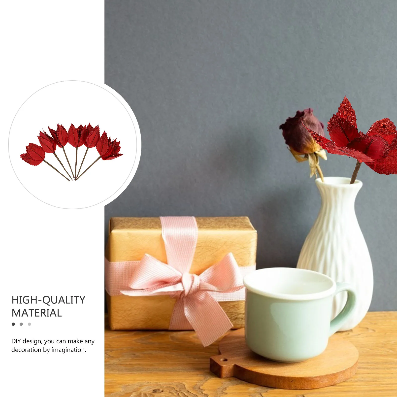 

6 Pcs Christmas Decorations Holiday Event Artificial Flowers for Showcase Indoor Polyester Floral