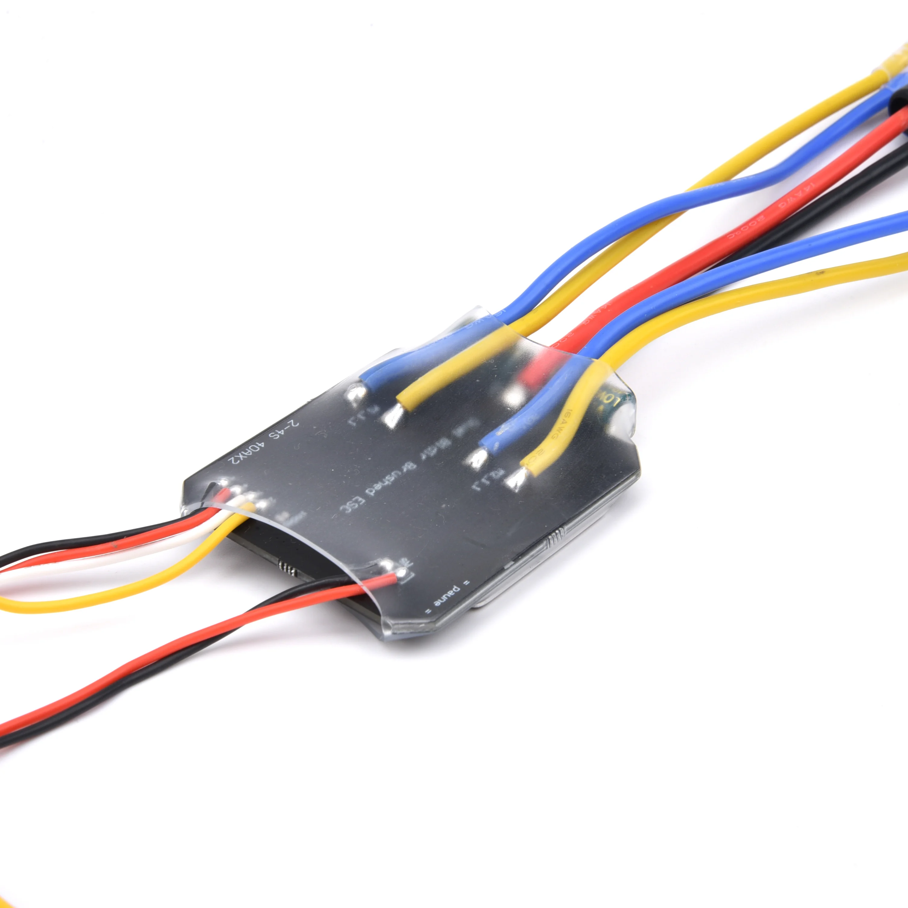 40A Dual Way Bidirectional Brushed Electric Speed Controller 40A x 2 Mixed Control ESC 6-15V for RC Tank/Speed Difference Boat