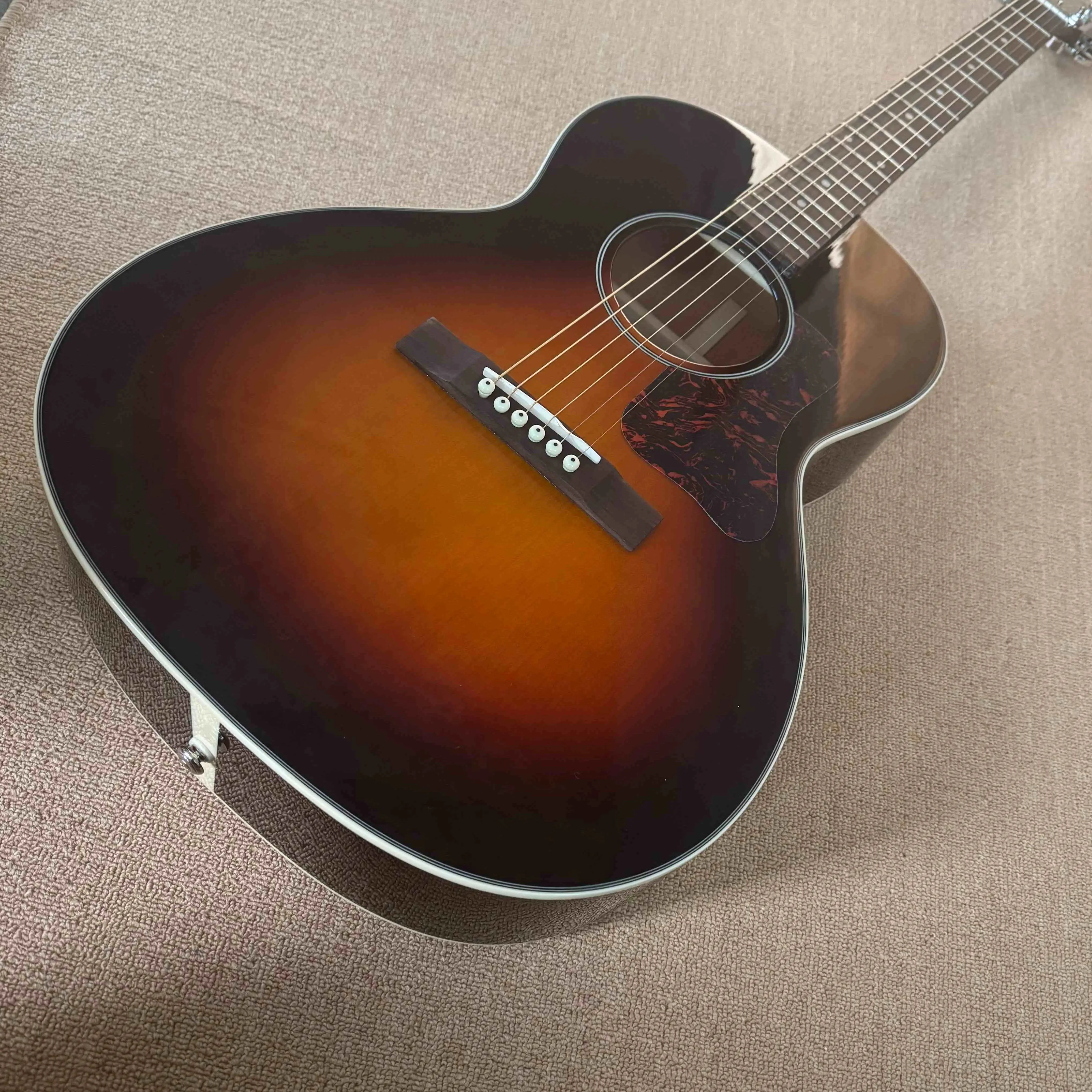 Gradient Brown L-00 Acoustic Guitar Symmetrical Design Entry-level Instrument