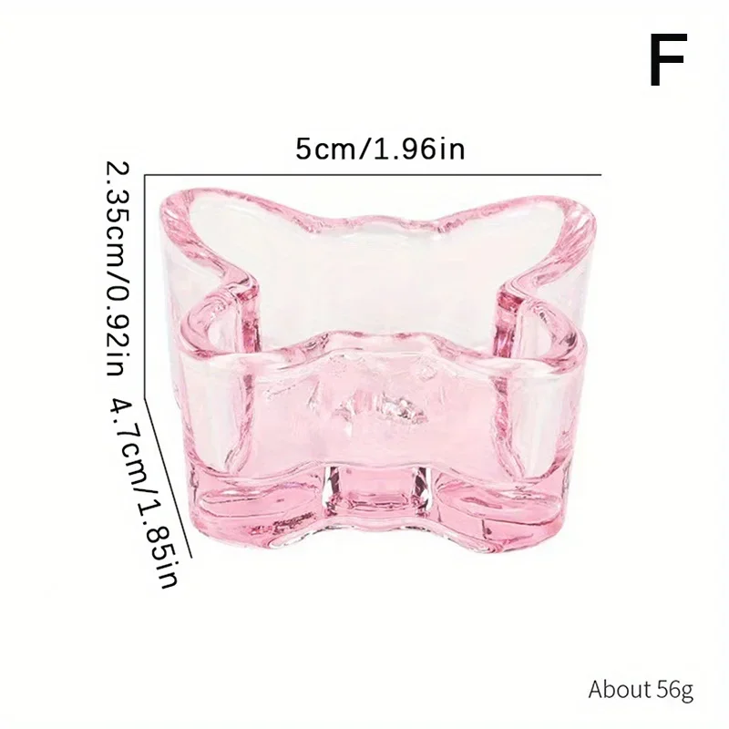 2Pcs Kristall Glas Acryl Nagel Tasse Bunte Stift Waschmaschine Tasse Schüssel Tasse Halter Ausrüstung Nail art Werkzeuge Ohne Abdeckung