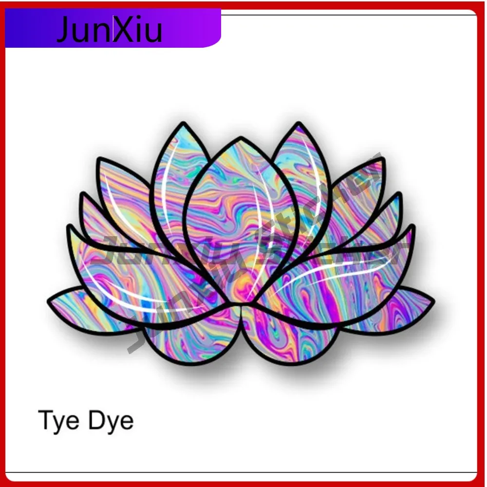 

Lotus Flower Tye Dye Sticker Waterproof Scratch-proof Decoration Decal For Car Suv Bodywork Bumper Window Phone Trunk Windshield