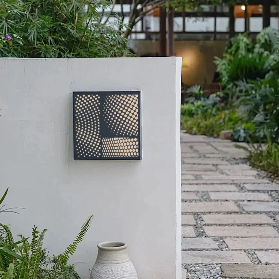 قطعة واحدة من استنسل نصف النقاط - قالب رسم قابل لإعادة الاستخدام مقاس 11.8 × 11.8 بوصة لفن الحائط وخلفية الرش والحرف اليدوية