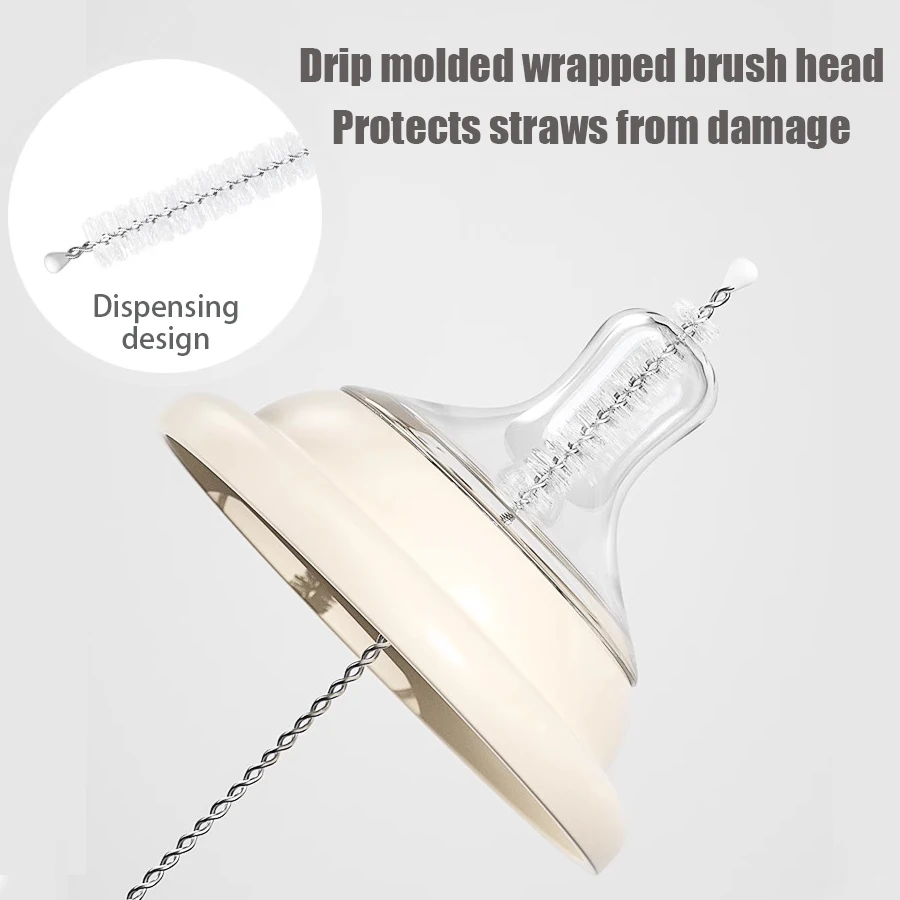 

Straw Brush Baby Bottle Brush Stainless Steel Straw Brush Set Brush Cleaning Insulated Cup Brush Artifact Small Brush