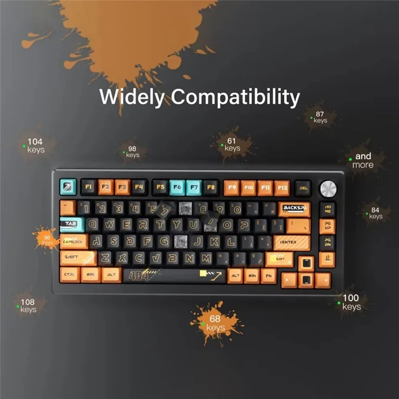 

AC57-131 Keys Keycaps PBT Cherry Profile Five Side Thermal Sublimation Thicken Caps For Wooting Mechanical Keyboard