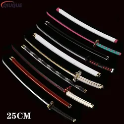 25CM / 9.8 cali miecze Tanjiro Nezuko Zenitsu Inosuke Kochou Shinobu Tomioka Ninja Katana Model rekwizyt Cosplay