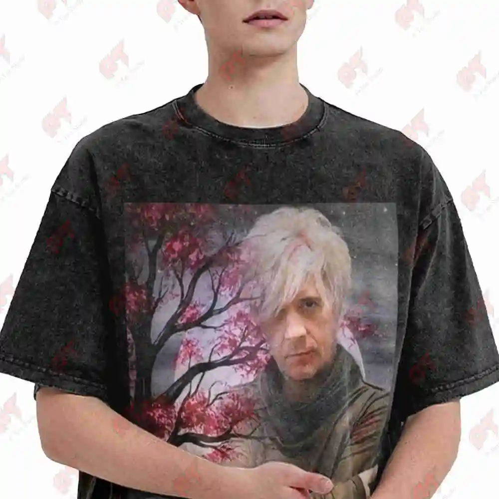 Nicolas Sirkis Indochine Vintage Washed Tee Pure Cotton T-Shirt