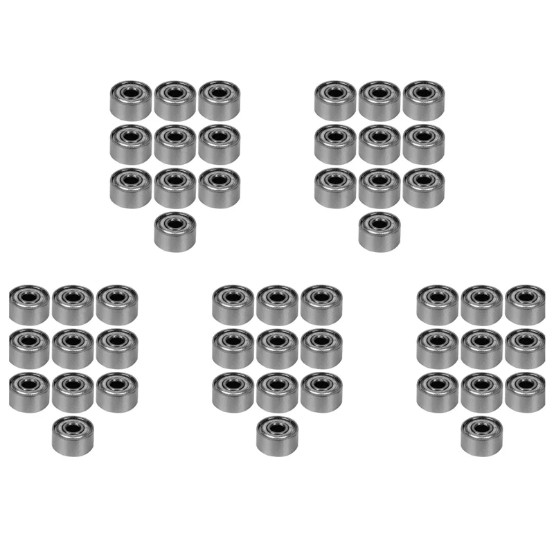 ABGE-50Pcs Rodamiento de bolas radial métrico blindado de metal sellado de goma en miniatura Modelo: 692 ZZ 2X6X3MM