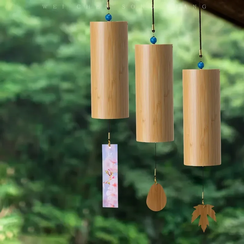 STAR LIN KUP Japanese Bamboo Wind Chimes 8 Rods Outdoor Garden Patio Zen Meditation Windbell Craft C F D G Notes