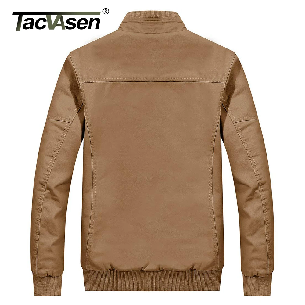 TACVASEN Men\'s Fleece Lined Parkas Winter Thick Warm Loose-fit Coats Full Zip Up Windbreaker Multi-Pockets Work Outdoors Jackets