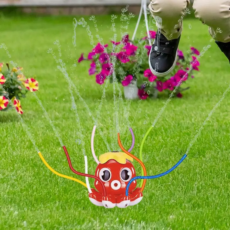 Kids Sprinklers For Yard Automatic Rotating Outdoor Water Spray Sprinkler Interactive Colorful Safe Bathtub Game For Bathtub