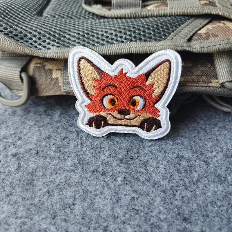 2026 Neue Stickerei-Patches, Fuchs-Moralabzeichen, für Kleidung, Hüte, Rucksäcke usw., mit Klettverschluss