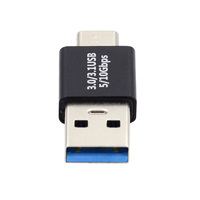 USB3.0 Type A Male to USB 3.1 Type C Male Data Charge Adapter 10Gbps for Laptop Phone