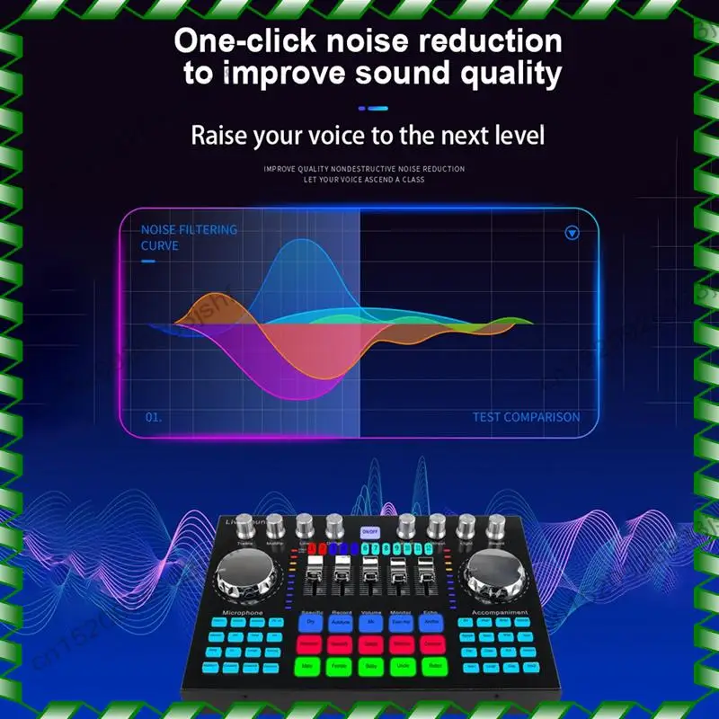 -BOFF K1 بطاقة الصوت المباشرة المحمولة بلوتوث كارت الصوت مهنة قابل للتعديل حجم الصوت لتسجيل الموسيقى #4