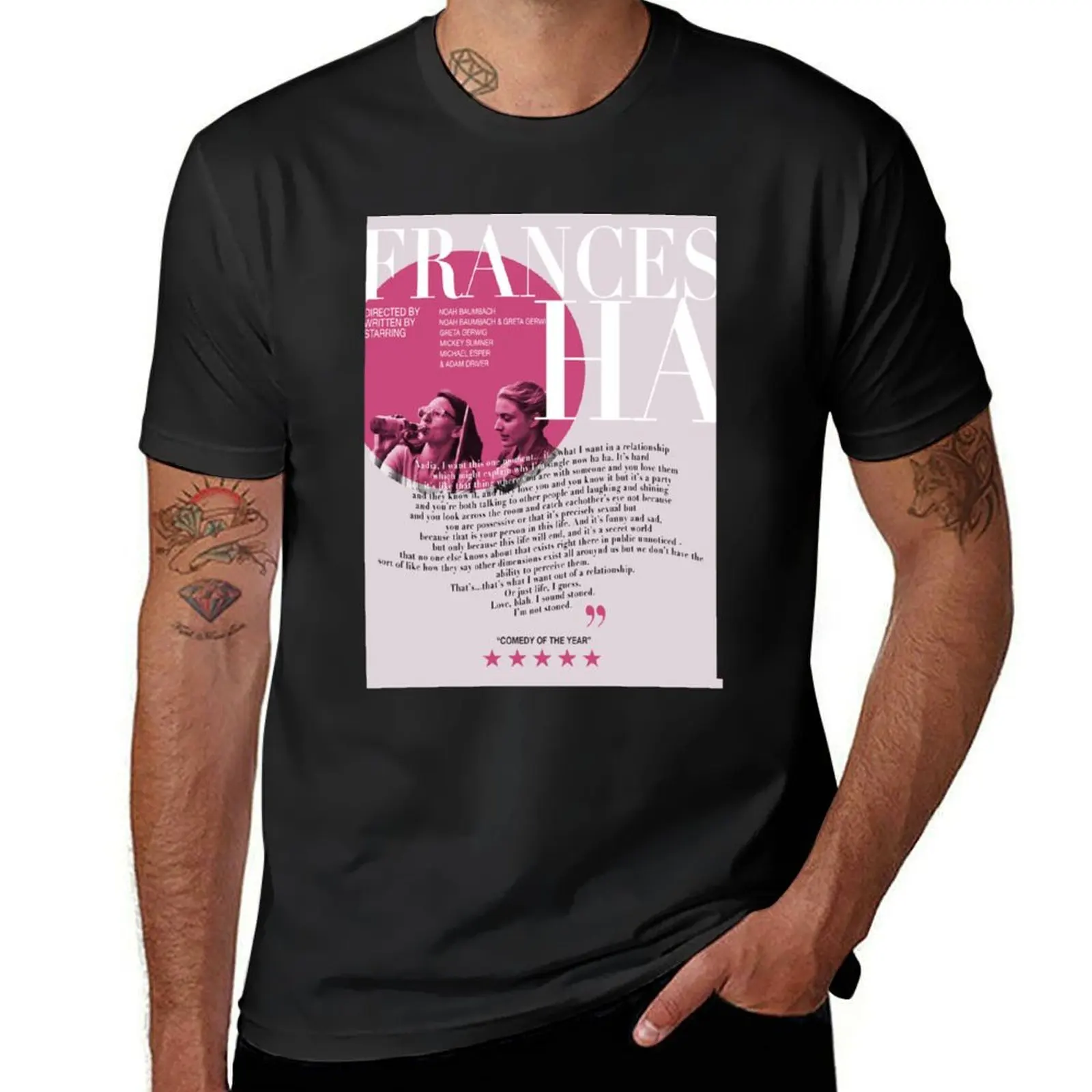 frances ha monologue film T-Shirt heavyweights summer tops oversized mens champion t shirts