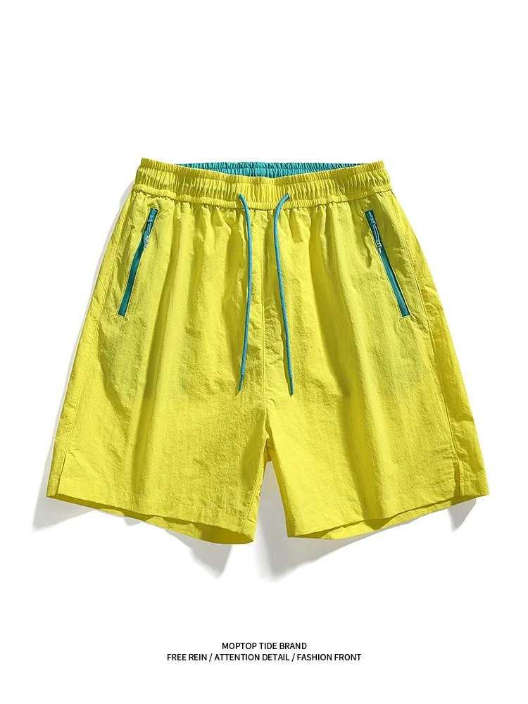 

MMOPTOP Men's Outdoor Sports Qui Dry Loose Fit Zipper orts Casual Spring Summer Faionable Nylon Straight Leg Pants