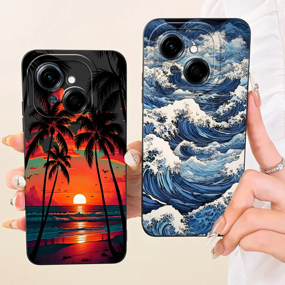 حافظة لهاتف Tecno Pop 9 4G KL4h غطاء خلفي ناعم من السيليكون مضاد للسقوط لهاتف Tecno Spark Go 1 1s غطاء Spark Go 2025 Capa