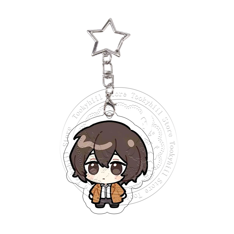 Bungo Stray Dogs Acryl-Schlüsselanhänger Dazai Osamu Edogawa Rampo Nakajima Atsushi Kawaii Exquisite Taschen-Dekoration Schlüsselring Anhänger – Detail 11