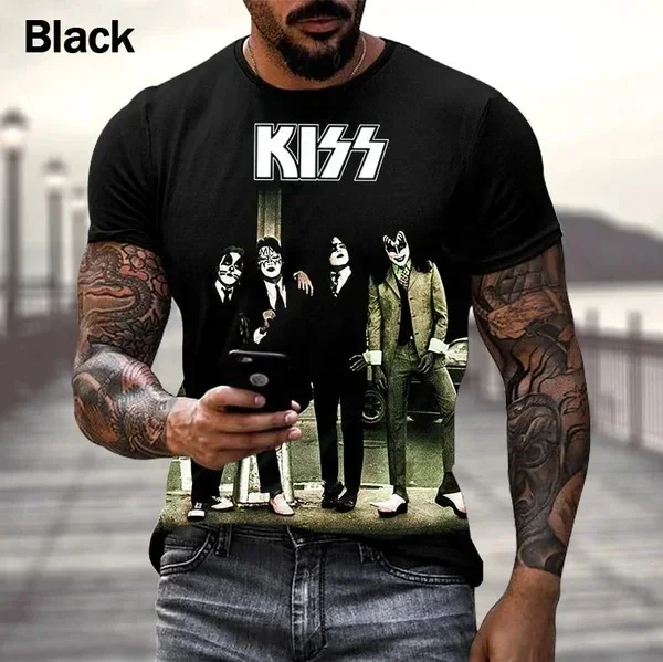 

Kiss Solo Album Band 3D Print O-Neck T-shirt Men Vintage Casual Short Sleeve Hip-hop Tshirt Y2K Harajuku Unisex Clothing